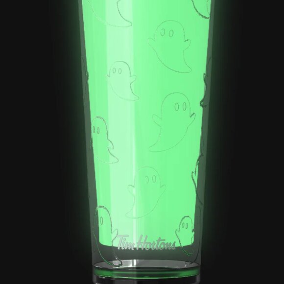 24oz Plastic Ghost Straw Tumbler - Picture 2 of 3